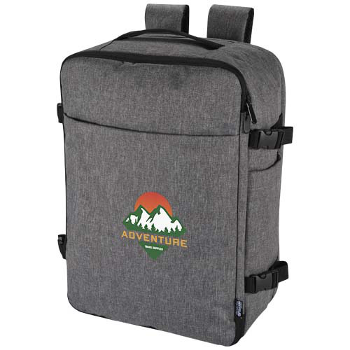 Libra plecak na laptopa o przekątnej 17 cali o pojemności 25 l wykonany z materiałów z recyclingu z certyfikatem GRS Melanż szary 13011180 (1)