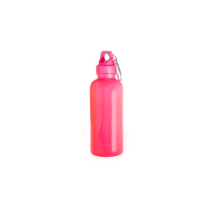 Bidon, butelka sportowa 600 ml z karabińczykiem różowy