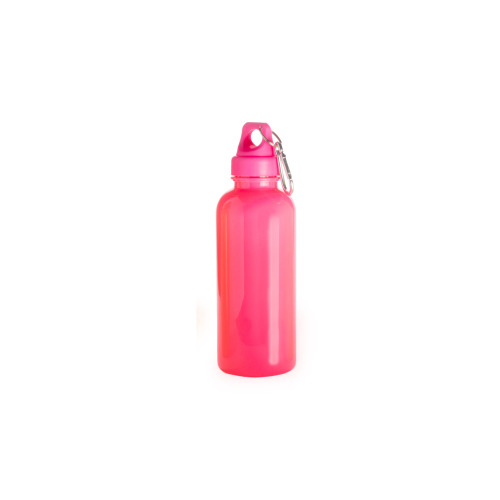 Bidon, butelka sportowa 600 ml z karabińczykiem różowy V8439-21 