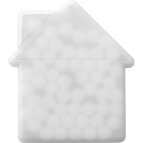 Pojemnik z miętówkami  "dom" biały V8559-02 (1)