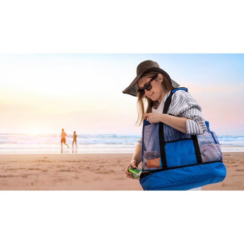 Torba plażowa, na zakupy, torba termoizolacyjna RPET | Maxwell szary V7292-19 (5)