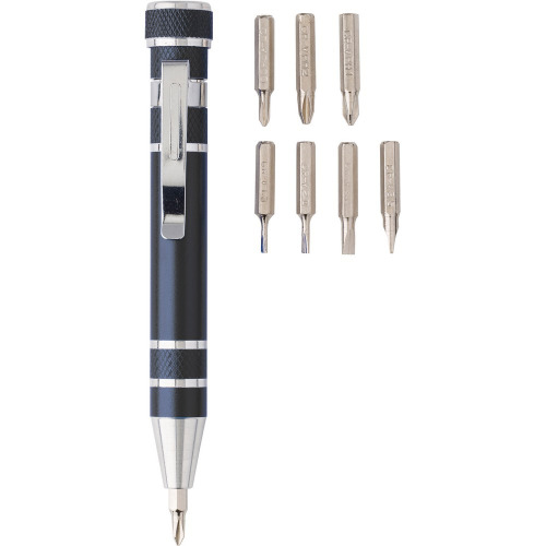 Zestaw narzędzi, śrubokręt, 8 końcówek, teleskopowa latarka 3 LED Czarny V8763-03 (3)