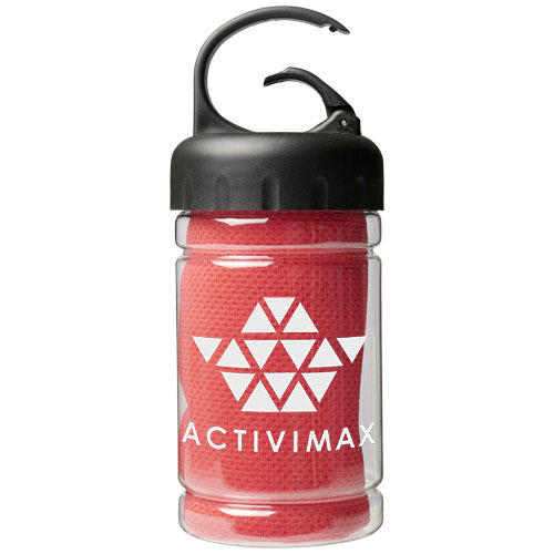 Ręcznik chłodzący Remy w pojemniku Czerwony 12617004 (1)