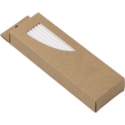 Zestaw papierowych słomek, 50 szt. Brązowy V8829-16 (10)