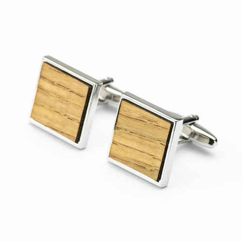 Spinki do mankietów Dąb - Square - Silver BWD02550D 