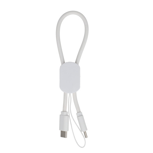 Kabel USB-C wielkości breloczka do kluczy 60 W  Biały LT95663-N0001 (1)