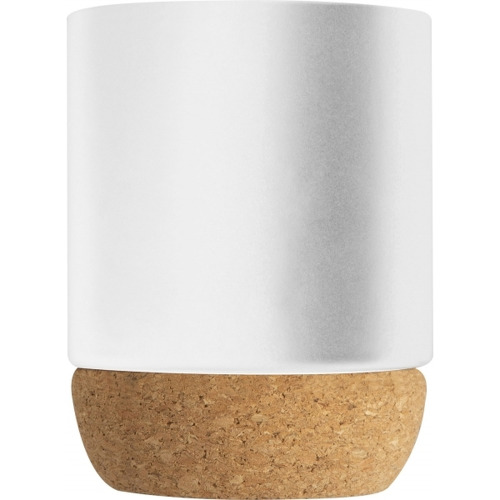 Kubek ceramiczny z korkiem GISTEL 350 ml Biały 241806 (1)