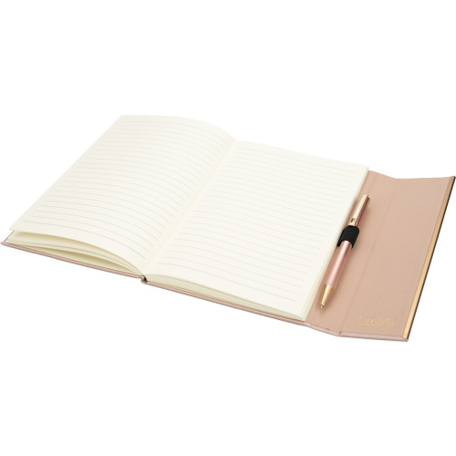 Zestaw notatnik A5 w linie i długopis CrisMa ze skóry z recyklingu MAGGIE Miedziany 2476395 (3)