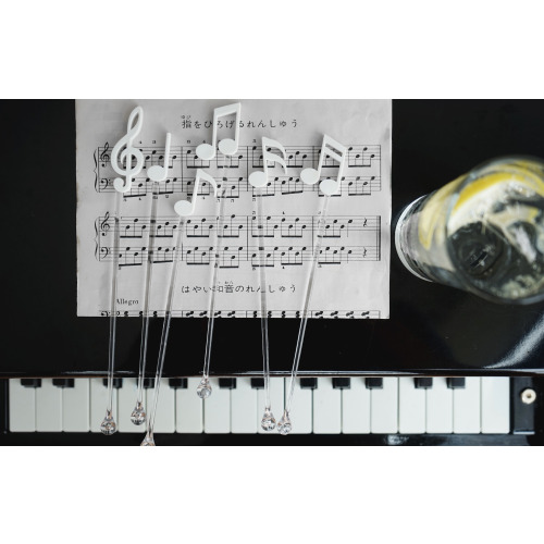 Mieszadełka do napojów Melody 6 szt. Biały QL10267-WH (6)