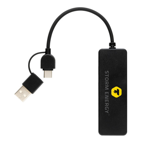 Hub USB 2.0 z USB C RABS Czarny P308.261 (2)