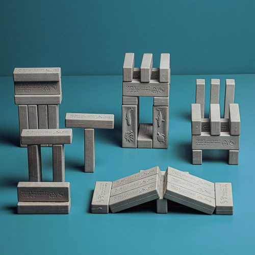 Klocki Domino Ocean Beżowy QL10388-GY (1)