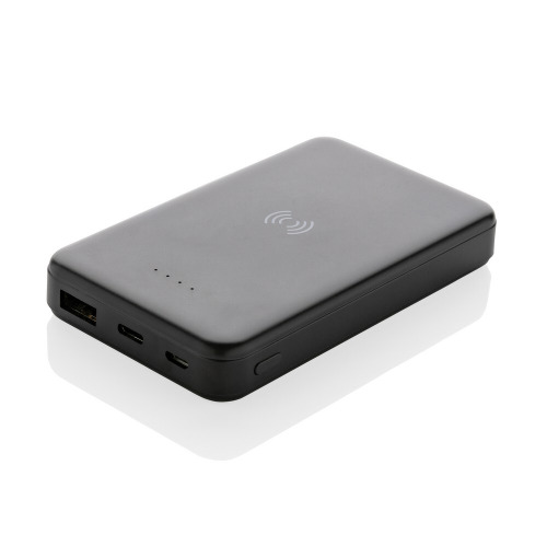 Power bank 5000 mAh, ładowarka bezprzewodowa 5W Czarny P322.621 (2)