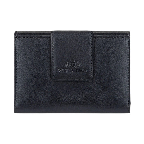 Damski portfel WITTCHEN ze skóry z elegancką napą Czarny WITT14-1-048 