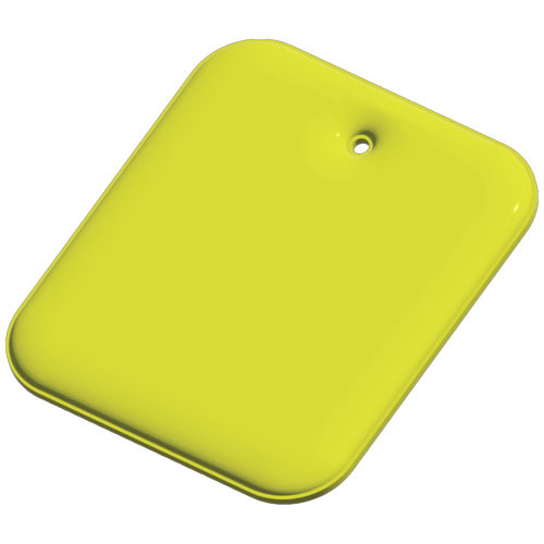 RFX™ reflective prostokątna odblaskowa zawieszka z PVC rozmiar XXL Neonowy żółty 1PR12013 (2)