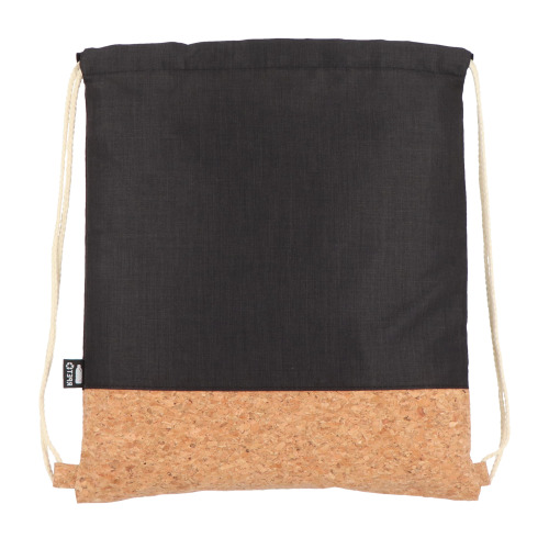Worek ze sznurkiem R-PET i korek 35 x 40 cm Czarny LT91392-N0002 (2)