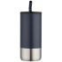 Grayson izolowany kubek z certyfikatem RCS z recyklingu o pojemności 480 ml z silikonową słomką Granatowy 10091855 (2) thumbnail