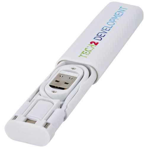 Whiz modułowy kabel do ładowania z tworzyw sztucznych pochodzących z recyklingu Biały 12436201 (1)