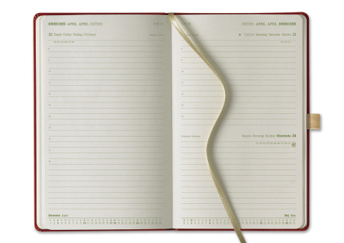 Kalendarz książkowy A5 Eco Apple Pro - dzienny Szary KKM93 (1)