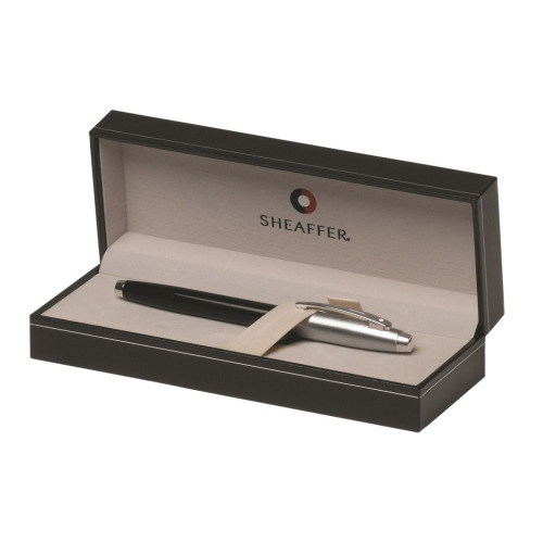 Pióro wieczne Sheaffer kolekcja 100, czarne/chrom, wykończenia chromowane, etui prezentowe Czarny EXP9313PN-CZ (4)