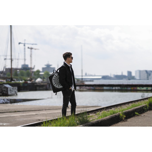 Bobby Soft "Art" plecak chroniący przed kieszonkowcami Czarno biały P705.869 (16)