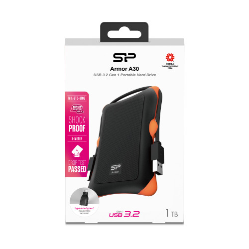 Przenośny dysk Armor A30, 2TB Silicon Power Czarny EG821103 (1)
