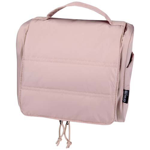Puffer kosmetyczka na pasku o pojemności 8 l z recyklingu z certyfikatem GRS Przygaszony róż 13011770 