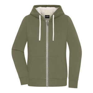 Damska Bluza Rozpinana Z Kapturem Dwuwarstwowa - Navy & Nature
