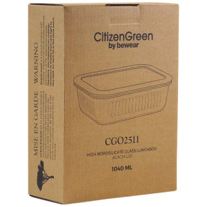 Pudełko na lunch Citizen Green Purlunch o pojemności 1000 ml, wykonane ze szkła borokrzemowego