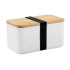 Lunch box z bambusową pokrywką biały MO6627-06  thumbnail