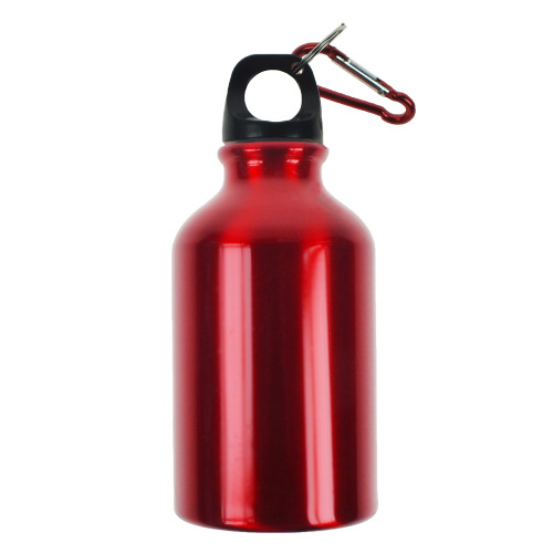 Bidon, butelka sportowa 300 ml z karabińczykiem Czerwony V9805-05 (2)