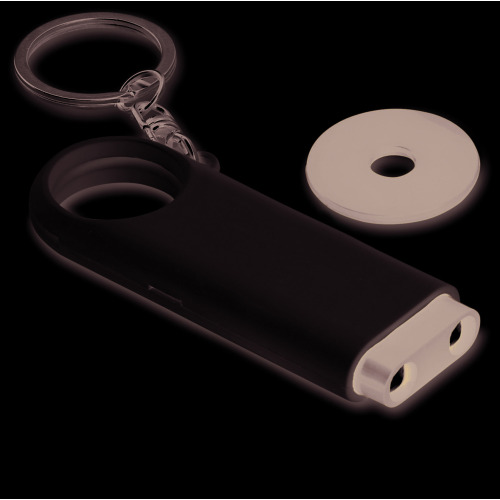 Brelok-latarka z żetonem Czarny MO8466-03 (2)
