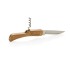 Drewniany, wielofunkcyjny nóż składany, scyzoryk brązowy P414.019  thumbnail