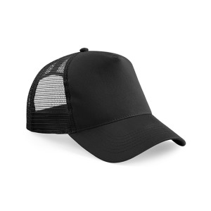 Czapka Trucker Dziecięca Bawelniano Poliestrowa - Black & Black