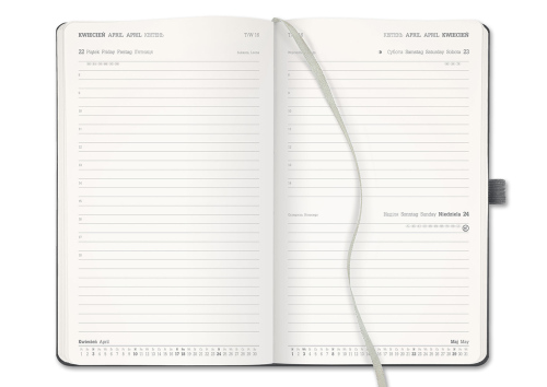 Kalendarz książkowy A5 Eco Natural Canvas - dzienny Granatowy KKPN93 (1)