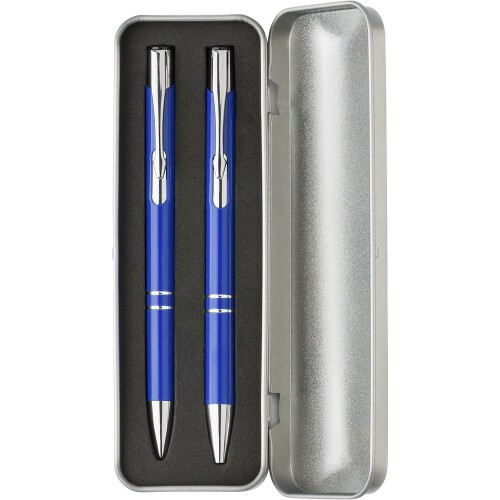 Zestaw piśmienny, długopis i ołówek mechaniczny niebieski V1956-11 