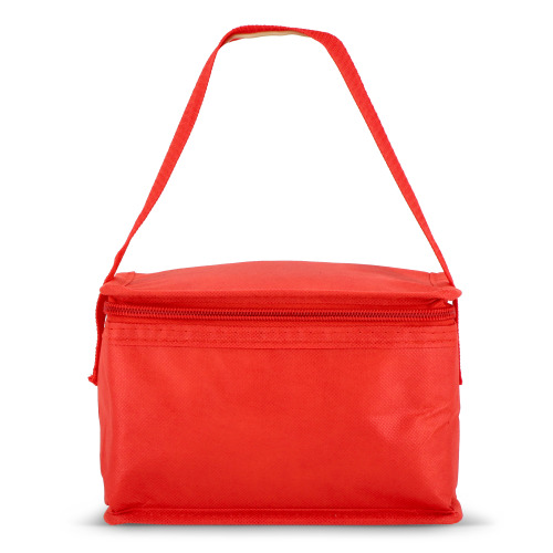 R-PET 6 Torba chłodząca na puszki z włókniny 20 x 13 x 12,5 cm 75g/m² Czerwony LT95390-N0021 (1)