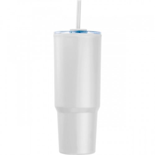 Kubek ze słomką XXL 1200 ml TEODORA Biały 8468606 (5)