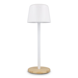 Lampa stołowa Solis z regulacją jasności i podstawą z bambusa