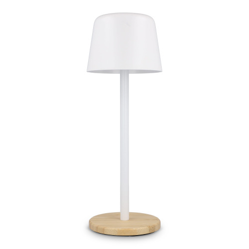 Lampa stołowa Solis z regulacją jasności i podstawą z bambusa Biały LT93353-N0001 (1)