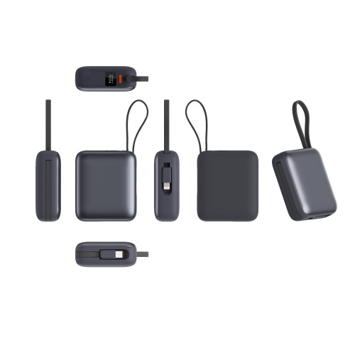 Nova Powerbank 22,5 W Power Delivery z wbudowanymi kablami 10 000 mAh Ciemnoszary LT95515-N0060 (6)