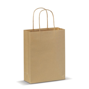 Mała Torba Papierowa Eco 120g/m² Jasnobrązowy