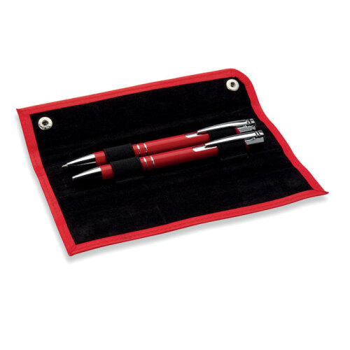 Długopis i ołówek w etui czerwony MO8151-05 