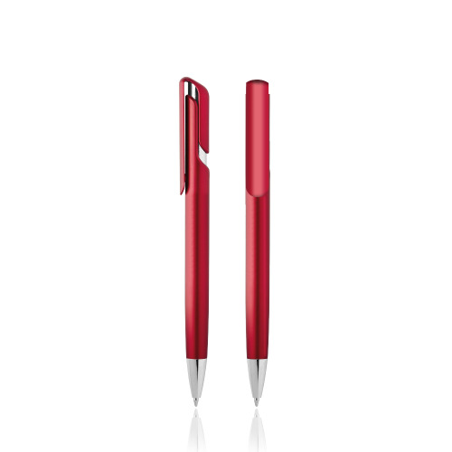 Plastikowy długopis w metalicznym kolorze / Elli Dark Red IP13145653 