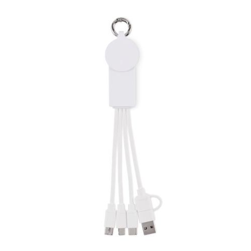 Kabel do ładowania 2 w 1 typ C Bialy MO2722-06 (3)