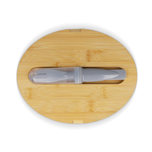 Pojemnik na lunch z sztućcami R-PP i bambus - 1L Szary LT90454-N0061 (1)