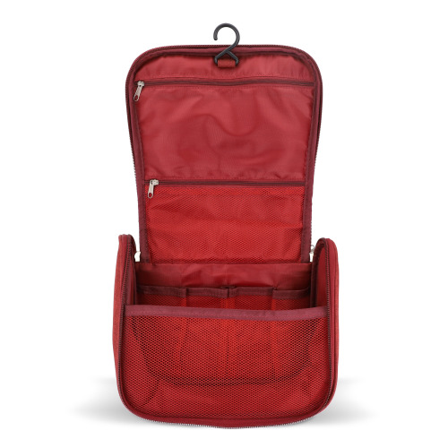 Torba podróżna na kosmetyki rPET 300D Kora Ciemnoczerwony LT95396-N0020 (1)