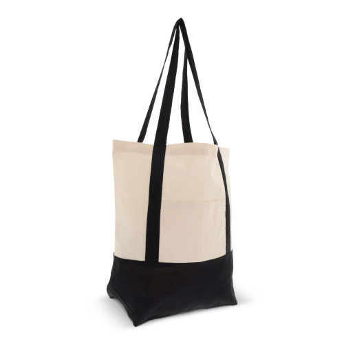 Bawełniana Torba na zakupy OEKO-TEX® 140g/m² 40x10x35cm Czarny LT95248-N0002 