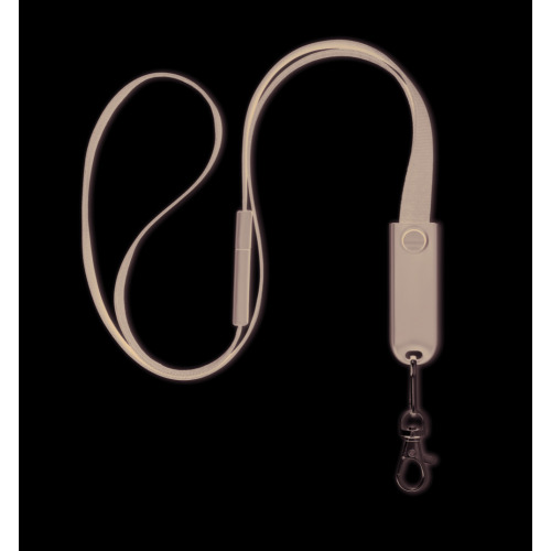 Smycz z kablem 3 w 1 Czarny MO9889-03 (8)