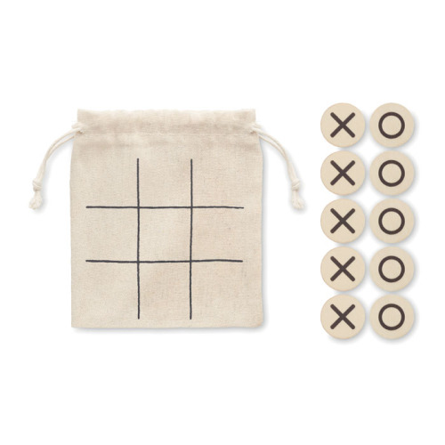 Drewniana gra kółko i krzyżyk beżowy MO6954-13 (2)