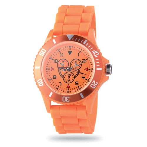 Kwarcowy zegarek na rękę pomarańczowy MO7891-10 